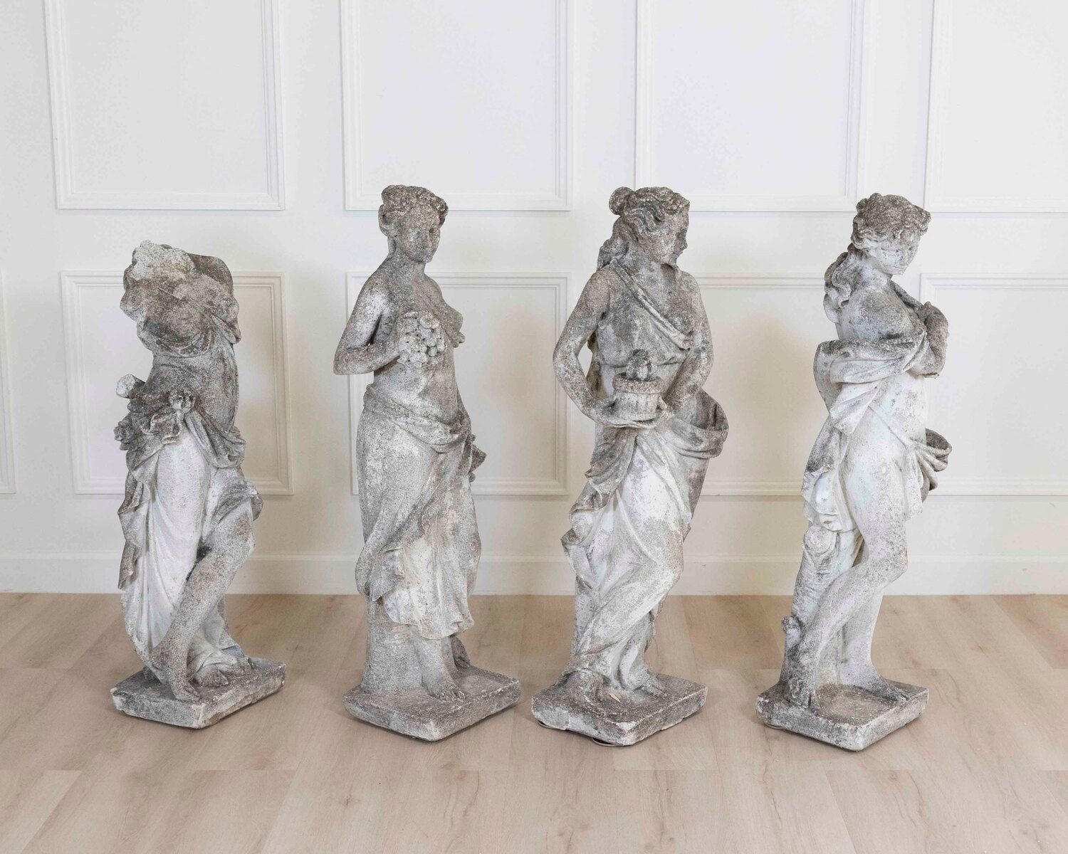 Set of Four Italian 1930s Neoclassical Garden Sculptures, The Four Seasons - JAA