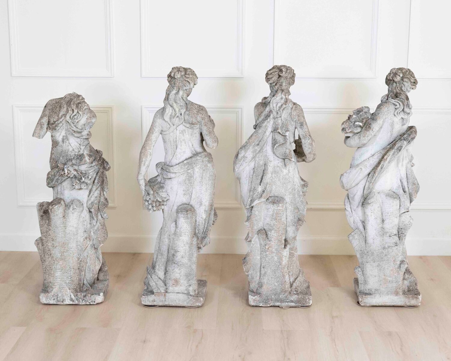 Set of Four Italian 1930s Neoclassical Garden Sculptures, The Four Seasons - JAA
