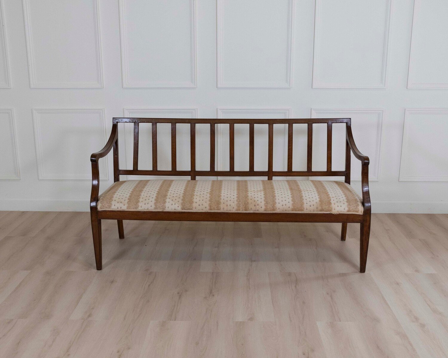 Italian 18th Century Walnut Sofa with Upholstered Seat - JAA