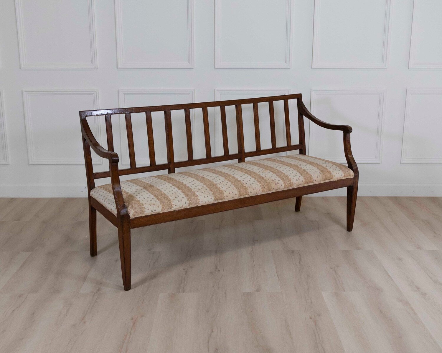 Italian 18th Century Walnut Sofa with Upholstered Seat - JAA