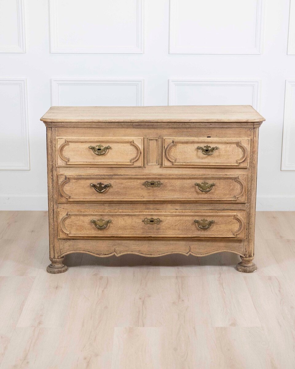 French 19th Century Bleached Oak Commode - JAA