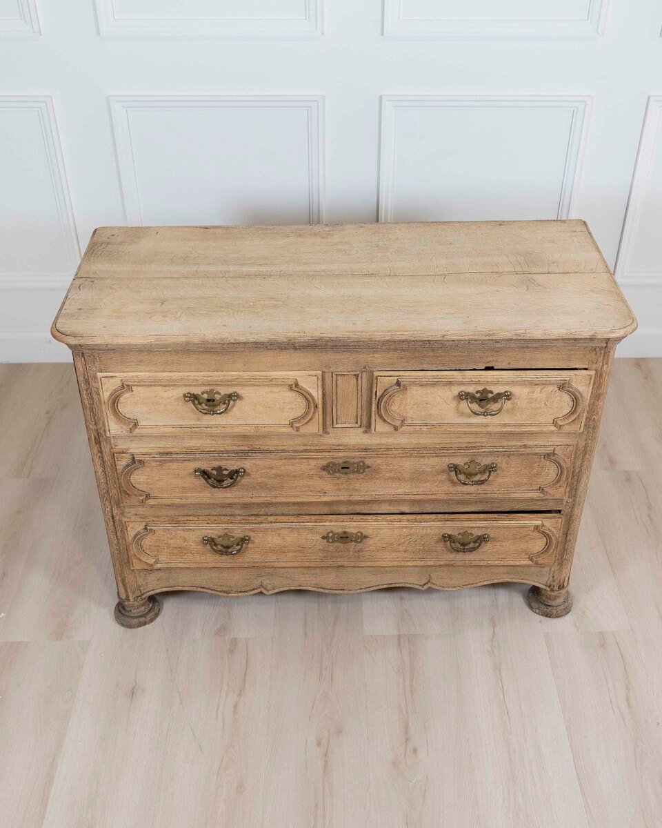 French 19th Century Bleached Oak Commode - JAA