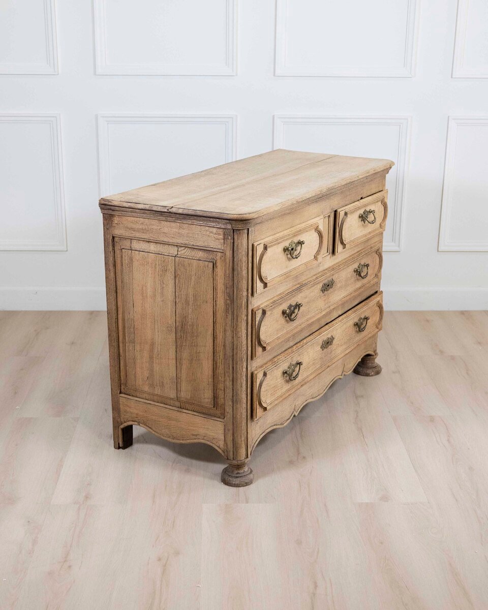 French 19th Century Bleached Oak Commode - JAA