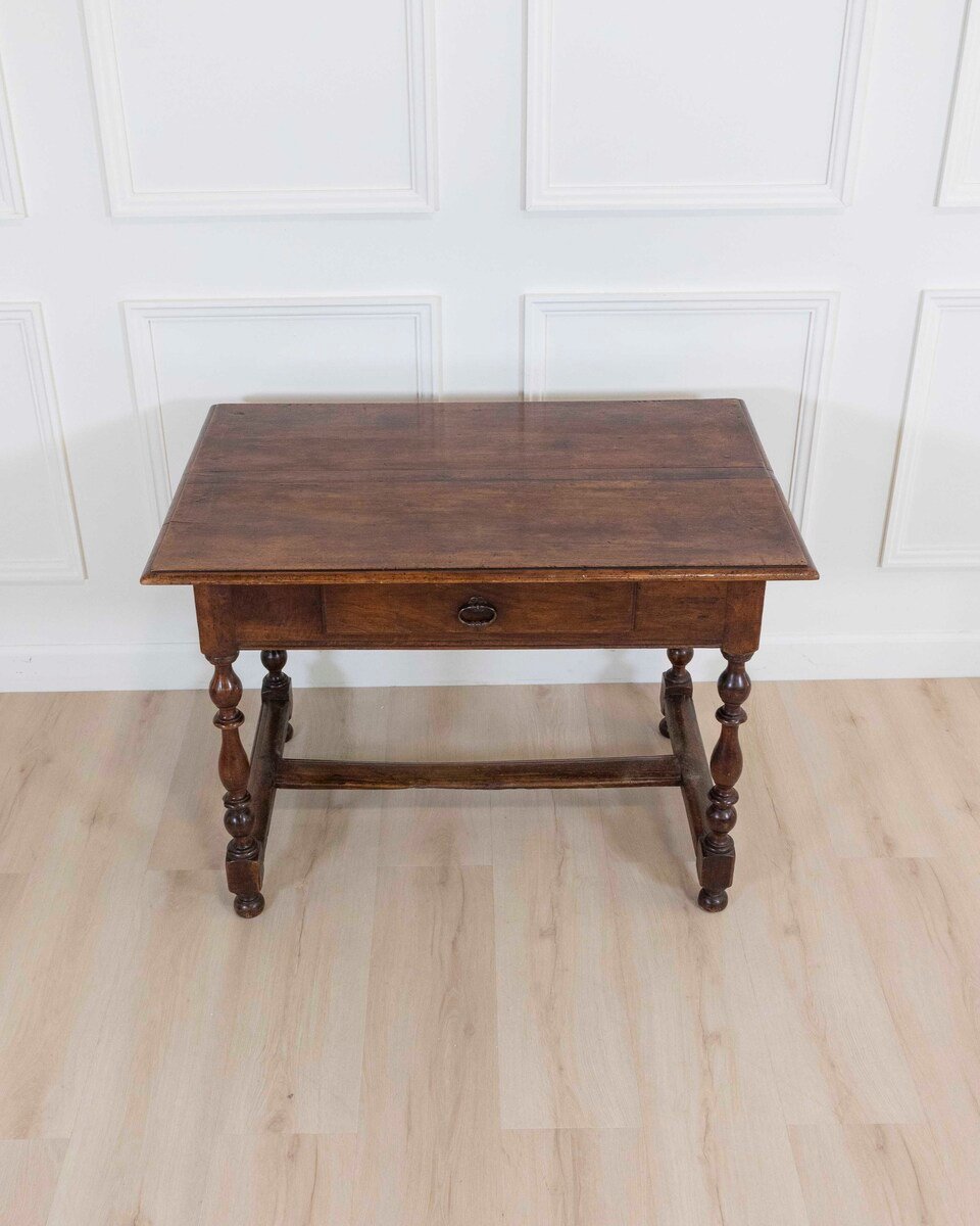 Antique Walnut Wood Spring Table, 18th Century - JAA