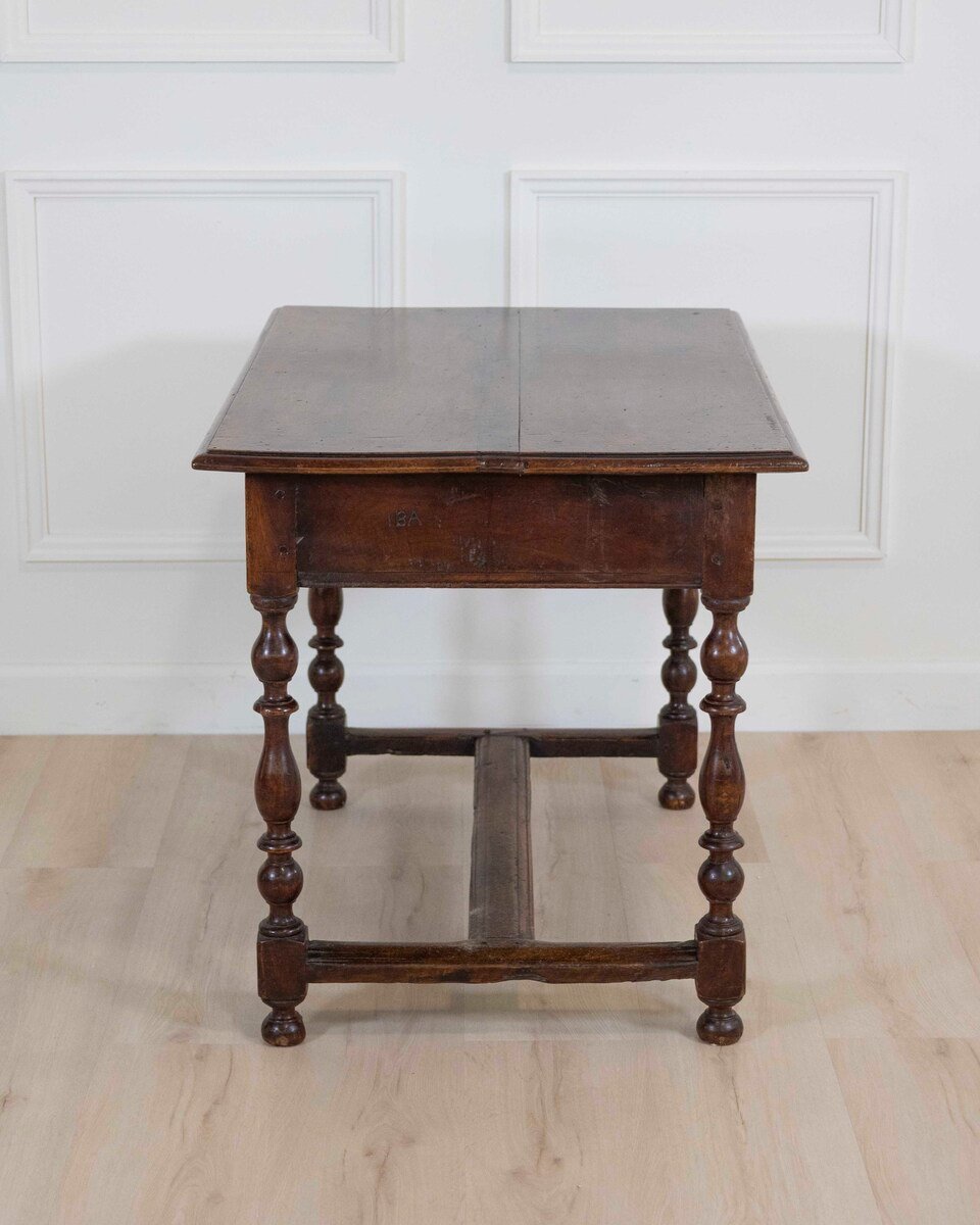 Antique Walnut Wood Spring Table, 18th Century - JAA