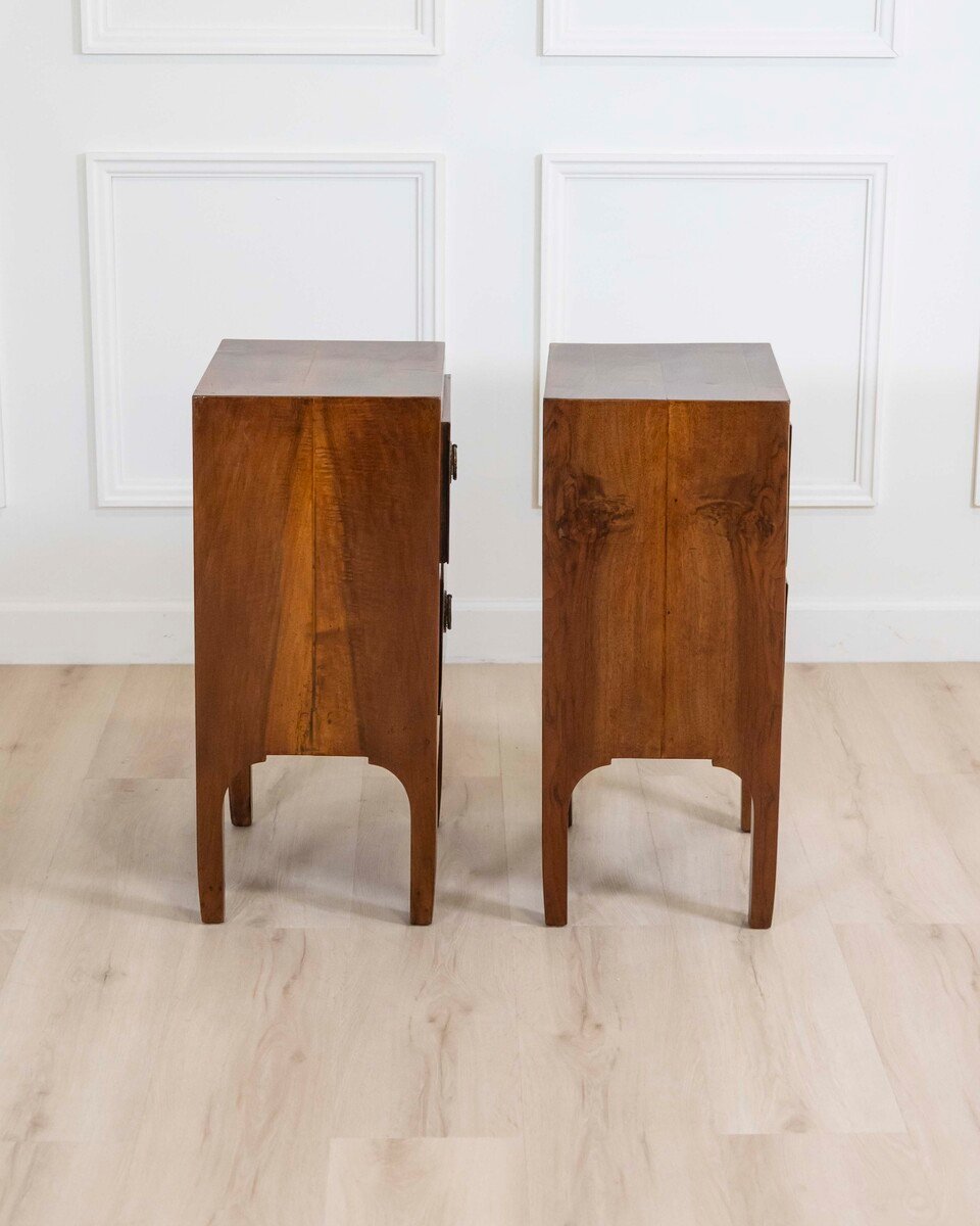 Italian 18th Century Directoire Period Bedside Tables, Pair - JAA