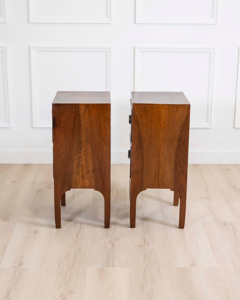 Italian 18th Century Directoire Period Bedside Tables, Pair - JAA