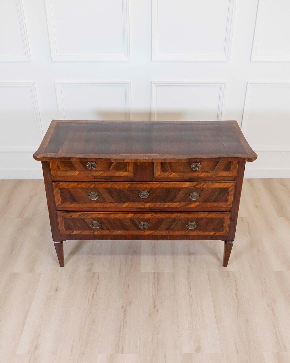 18th Century Emilian Louis XVI Walnut Chest of Drawers - JAA