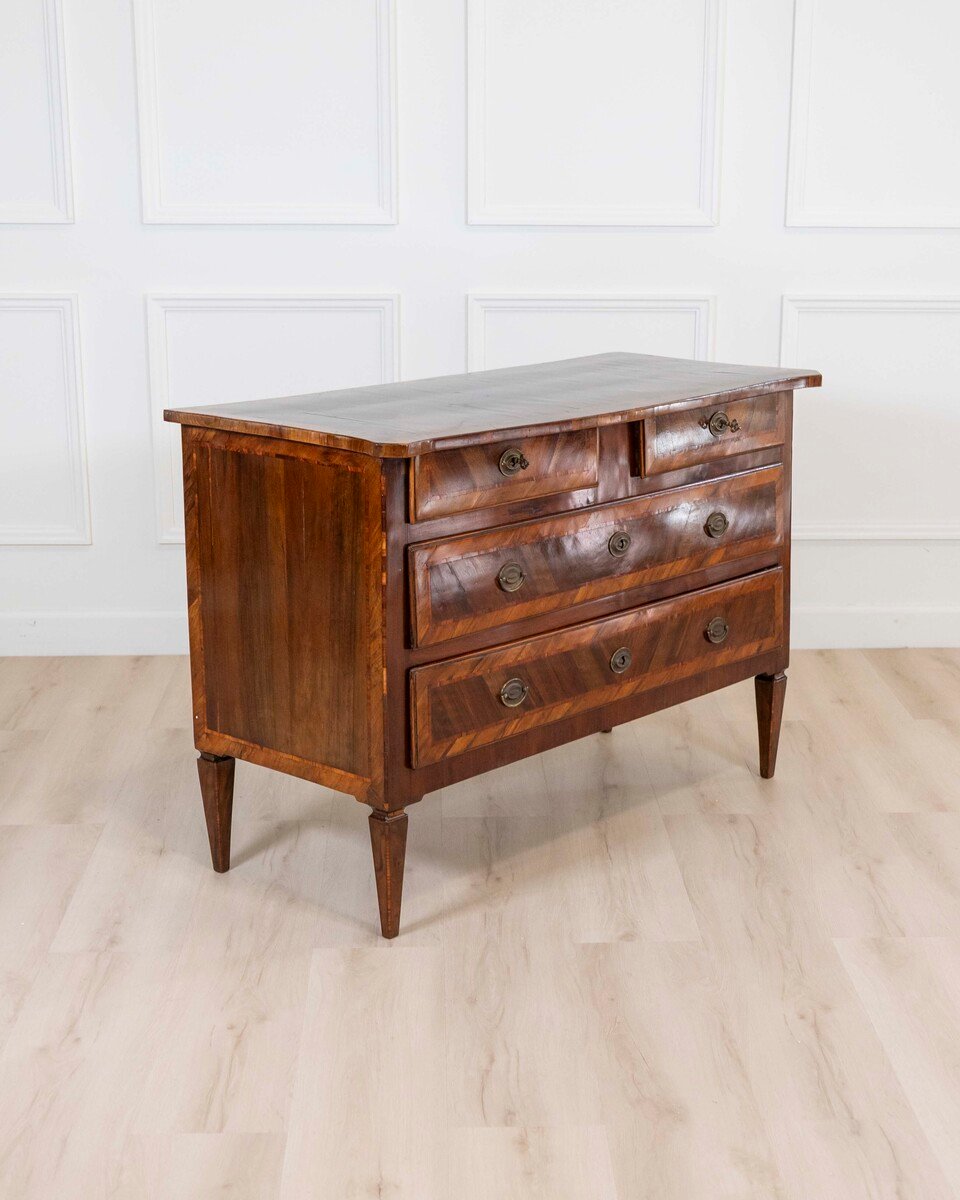 18th Century Emilian Louis XVI Walnut Chest of Drawers - JAA