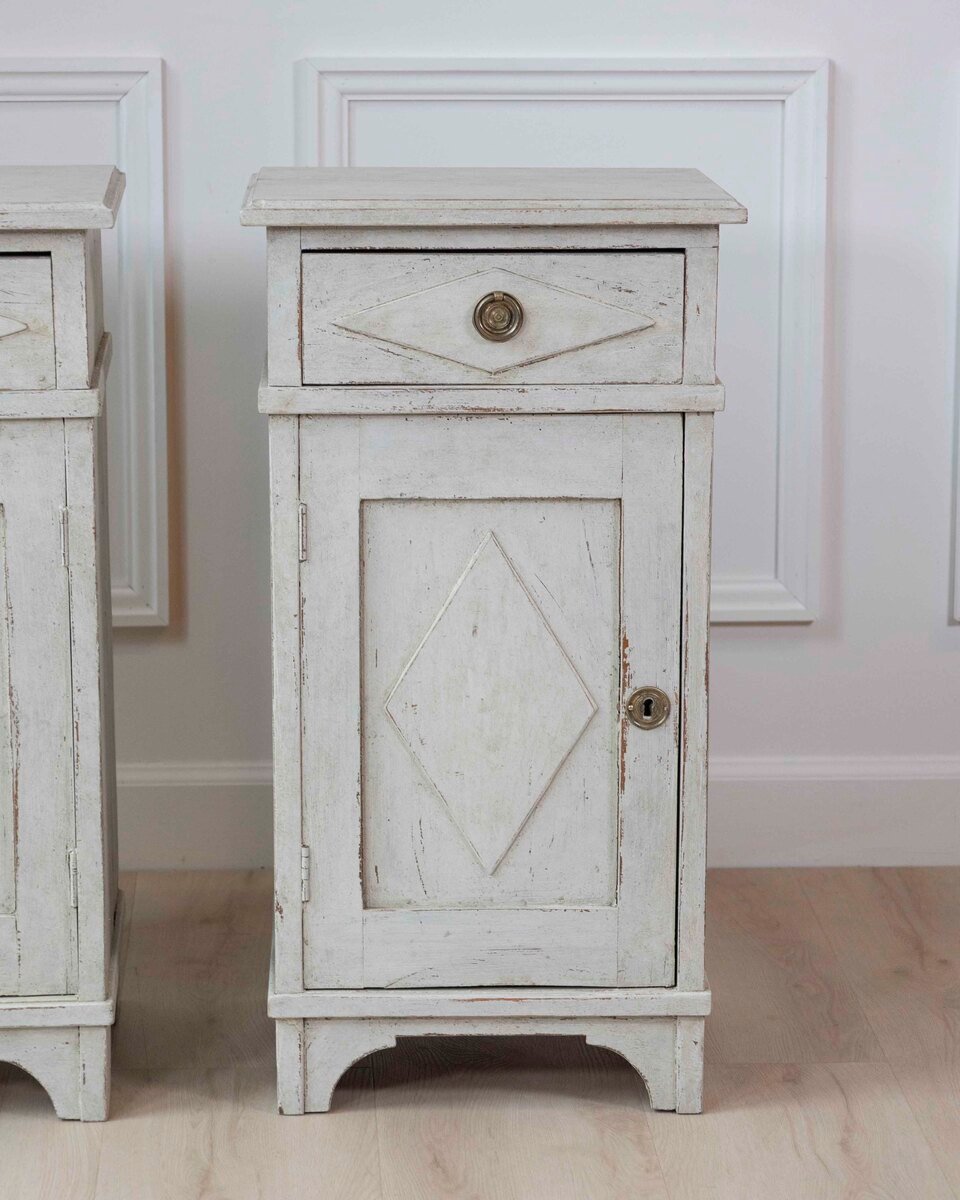 Pair of Swedish Gustavian Bedside Cabinets, Circa 1800 - JAA