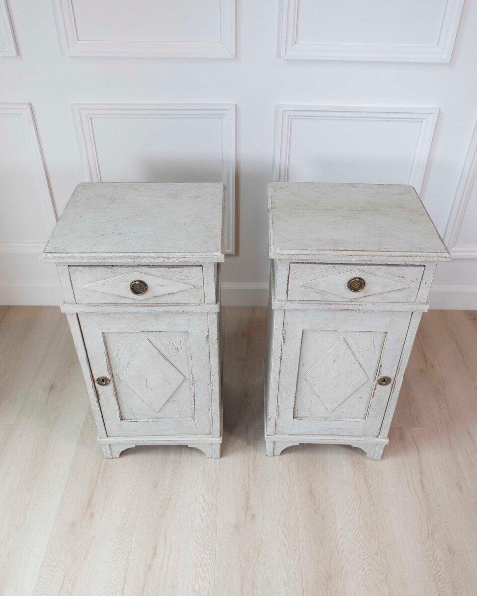 Pair of Swedish Gustavian Bedside Cabinets, Circa 1800 - JAA
