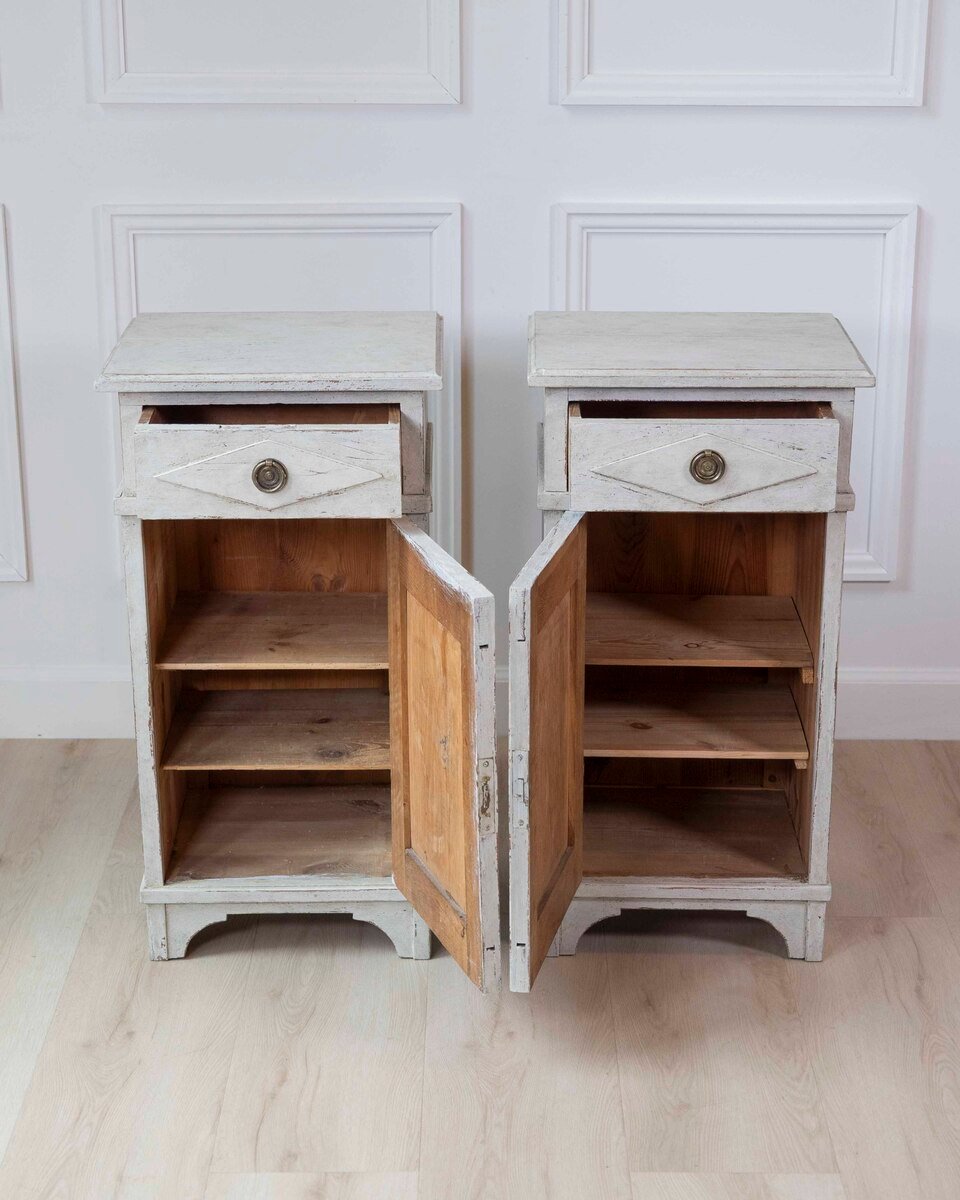 Pair of Swedish Gustavian Bedside Cabinets, Circa 1800 - JAA