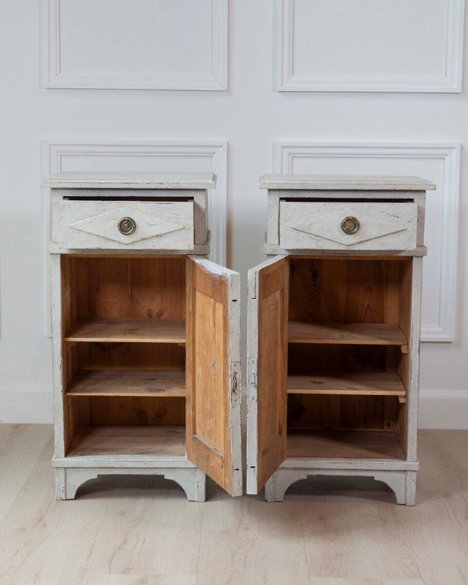Pair of Swedish Gustavian Bedside Cabinets, Circa 1800 - JAA