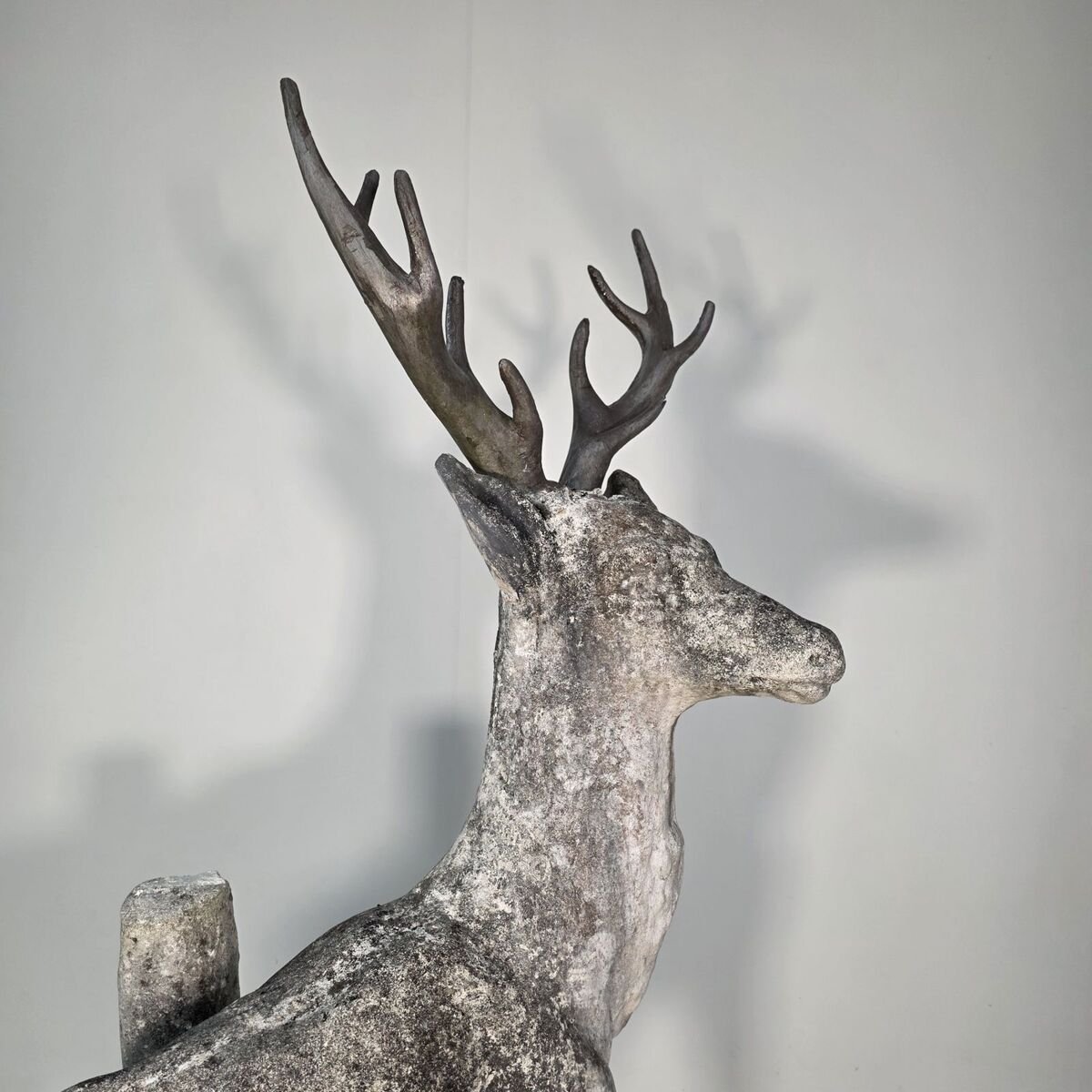 Huge early 20th concrete deer - JAA