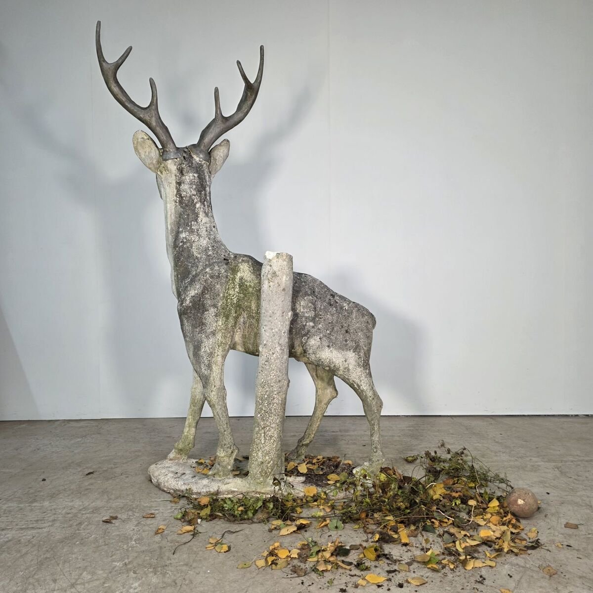 Huge early 20th concrete deer - JAA