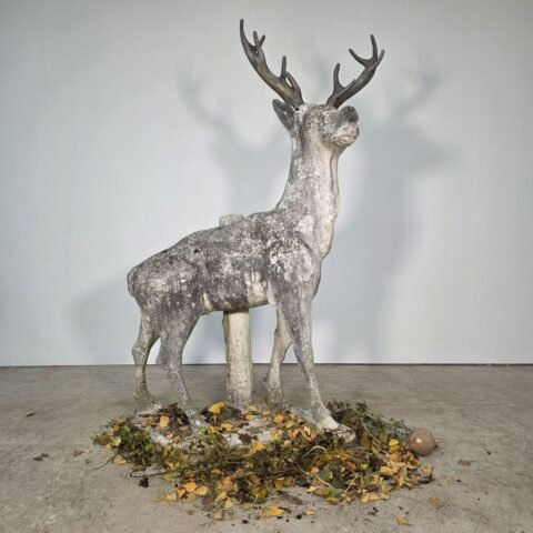 Huge early 20th concrete deer
