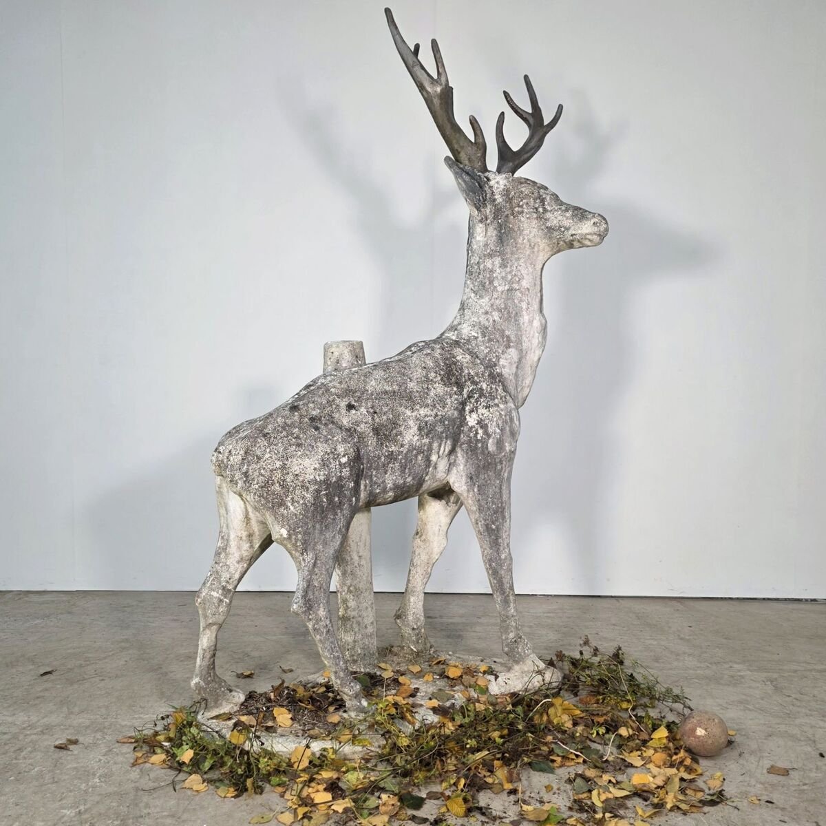 Huge early 20th concrete deer - JAA