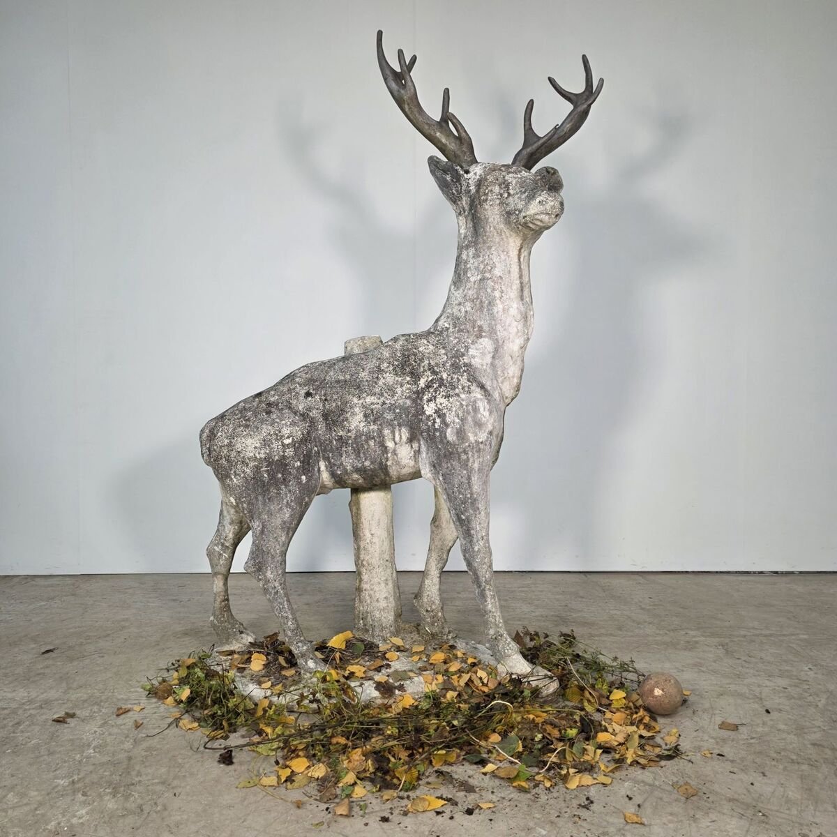 Huge early 20th concrete deer - JAA