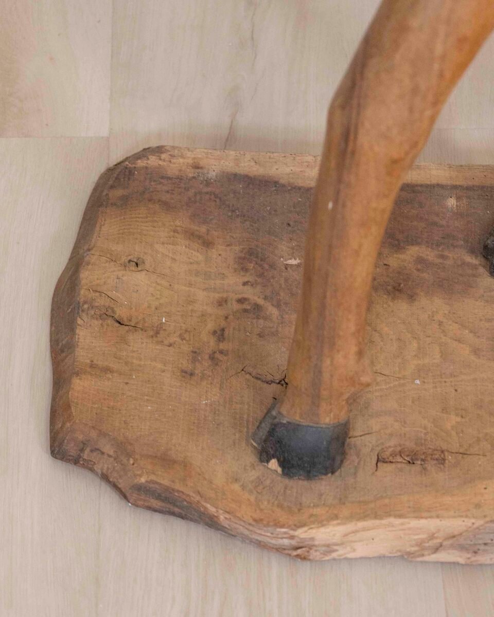 Italian 20th Century Life-Size Walnut Deer Sculpture - JAA