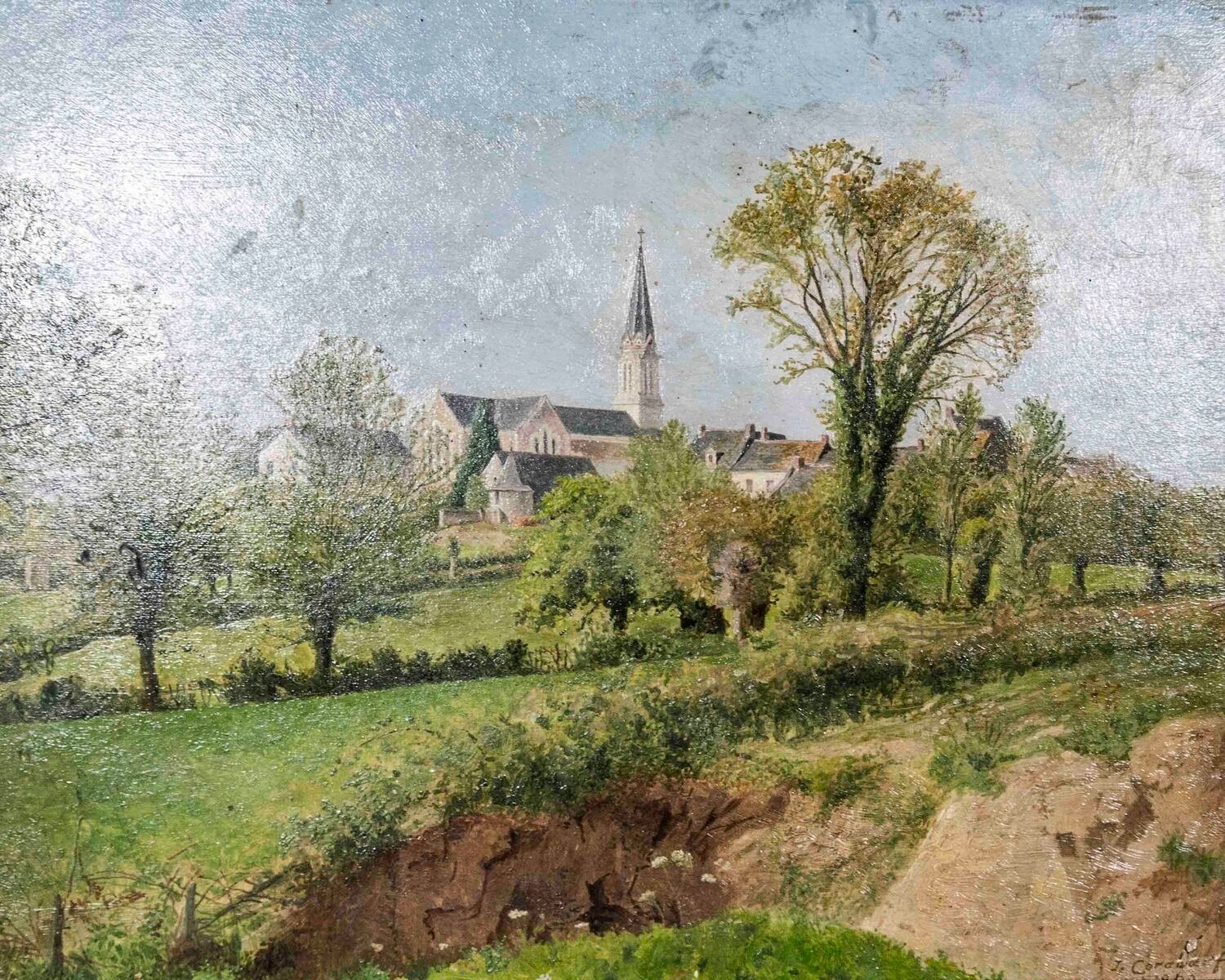 Jean Corabœuf (1879-1947) Village Of Pannecé Pays De Loire. France. - JAA