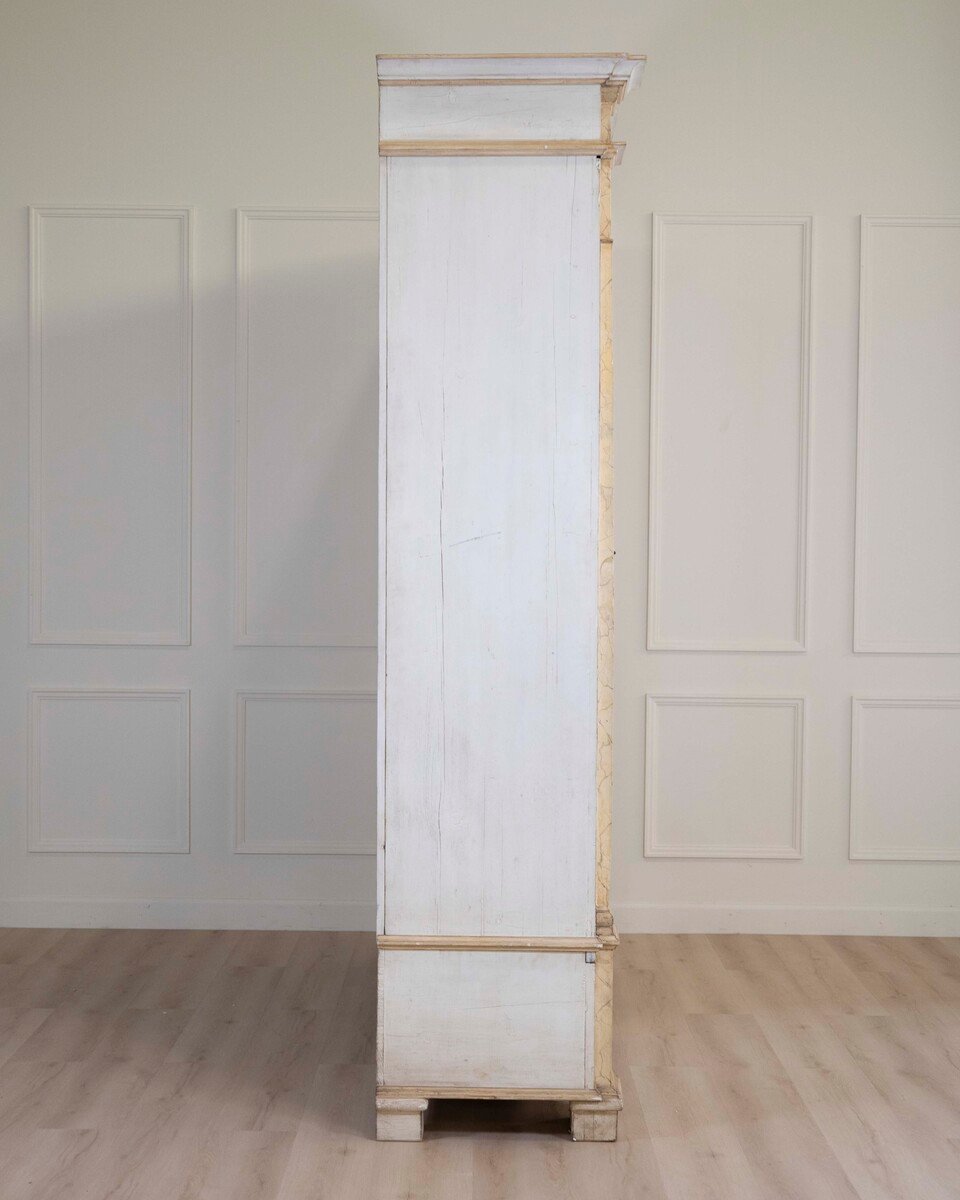 19th Century Empire-Style Lacquered Bookcase — Italian Grand Library - JAA