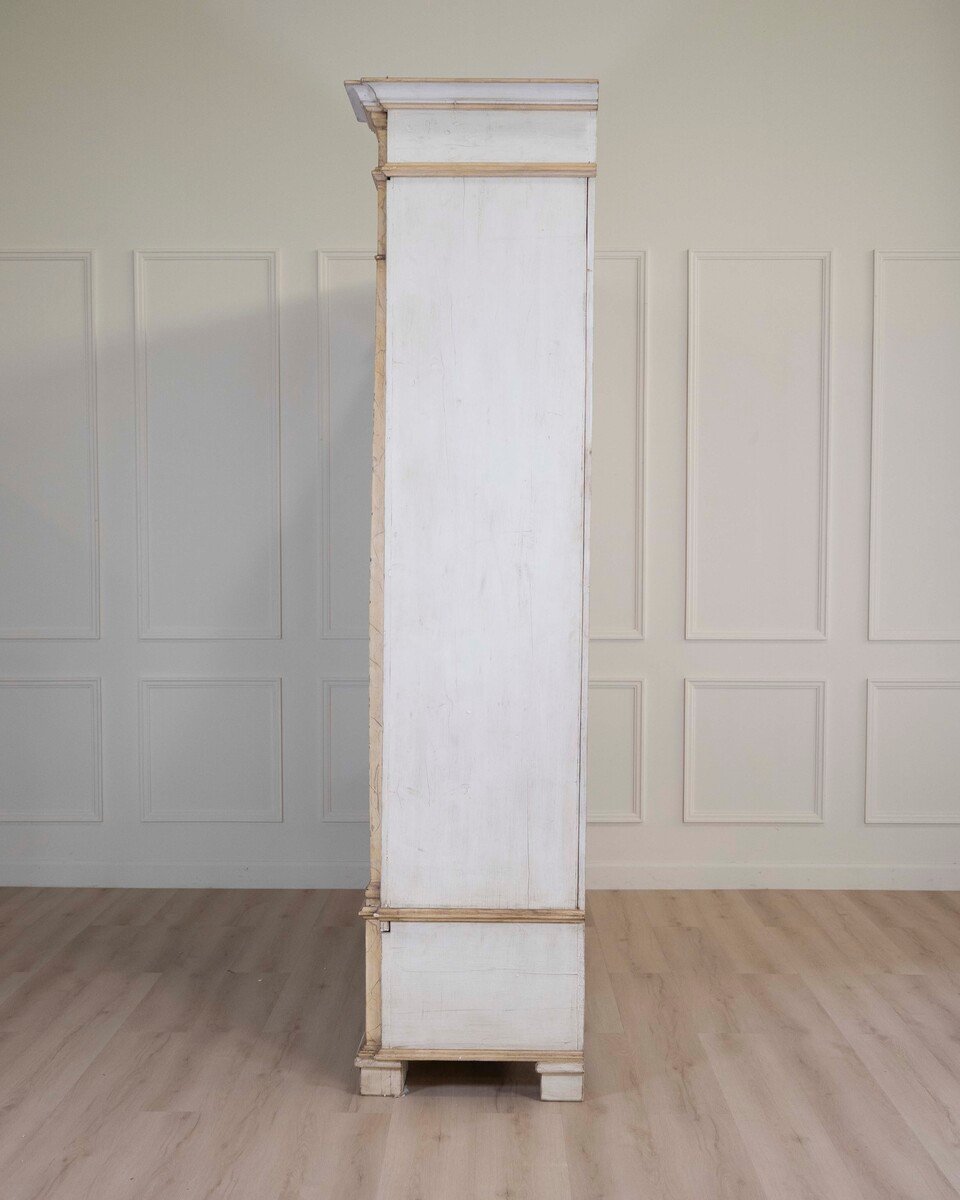 19th Century Empire-Style Lacquered Bookcase — Italian Grand Library - JAA