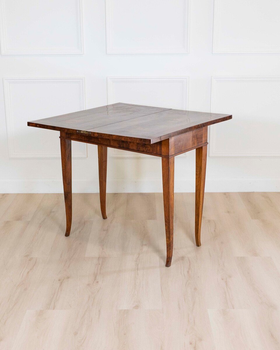 Directoire 1800 Walnut Burl Gaming Table - JAA