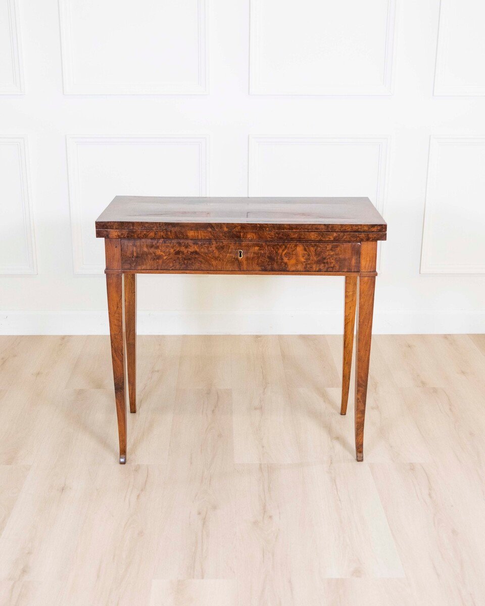 Directoire 1800 Walnut Burl Gaming Table - JAA