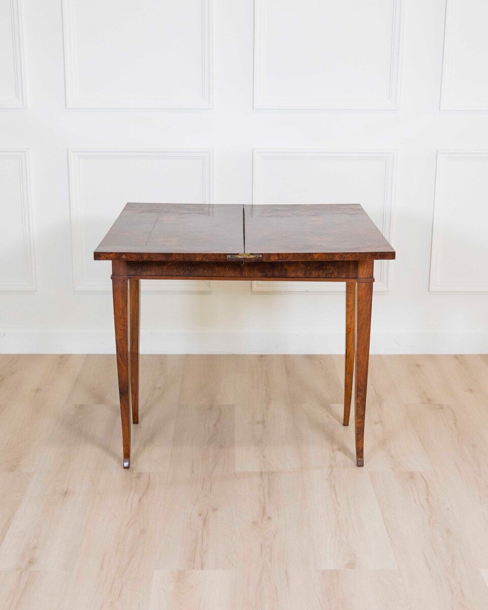 Directoire 1800 Walnut Burl Gaming Table - JAA