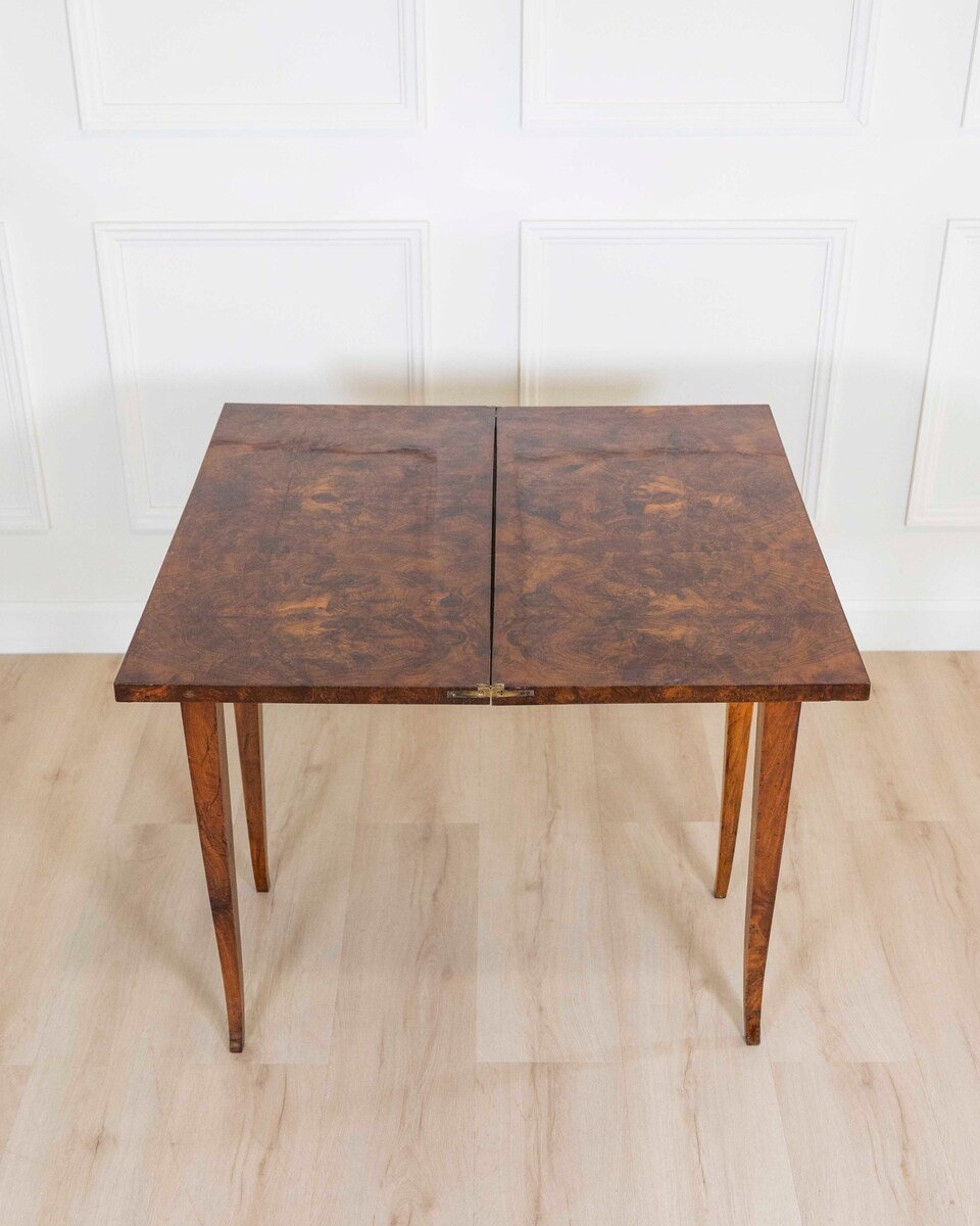 Directoire 1800 Walnut Burl Gaming Table - JAA
