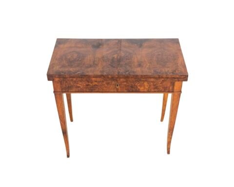 Directoire 1800 Walnut Burl Gaming Table