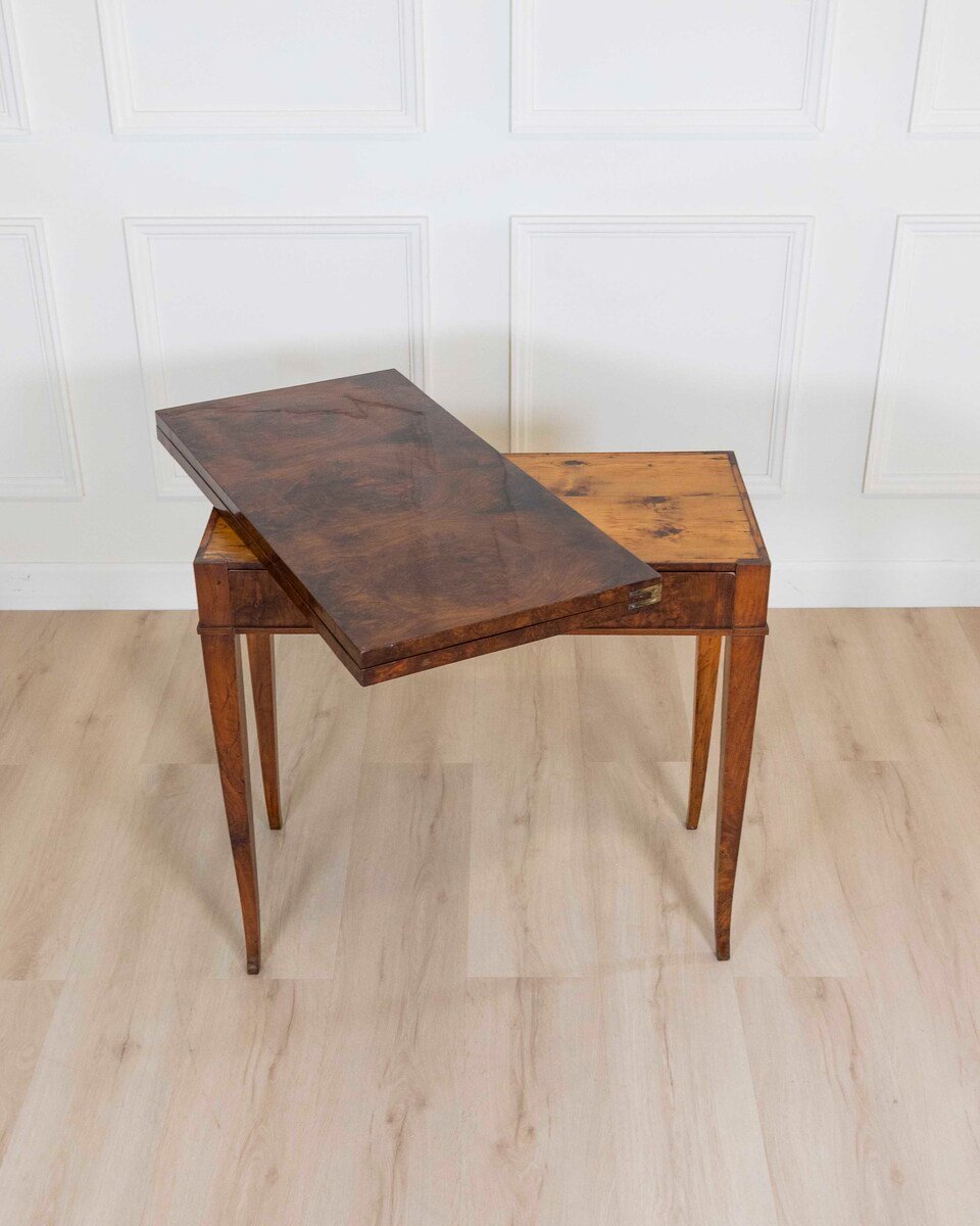 Directoire 1800 Walnut Burl Gaming Table - JAA