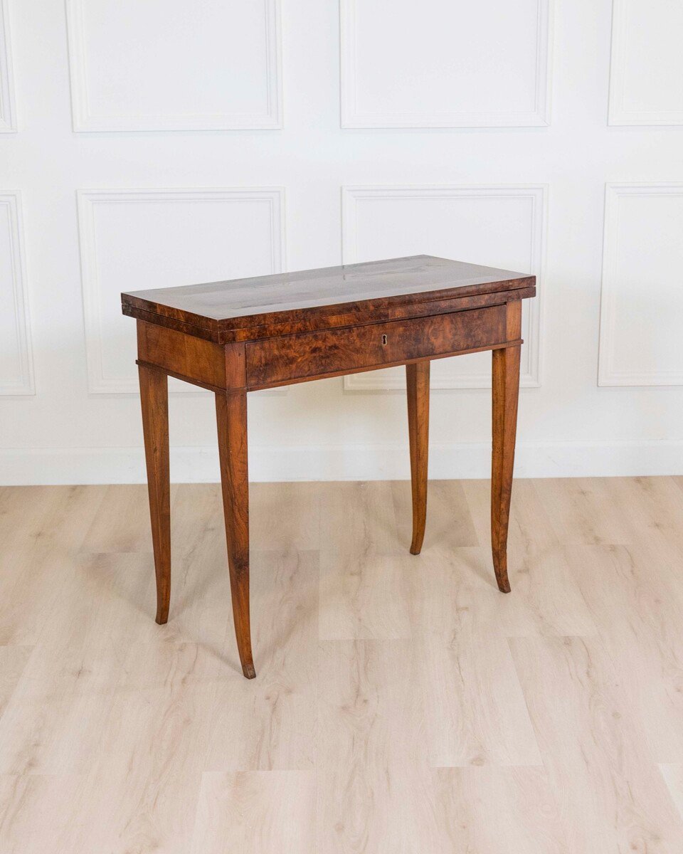 Directoire 1800 Walnut Burl Gaming Table - JAA