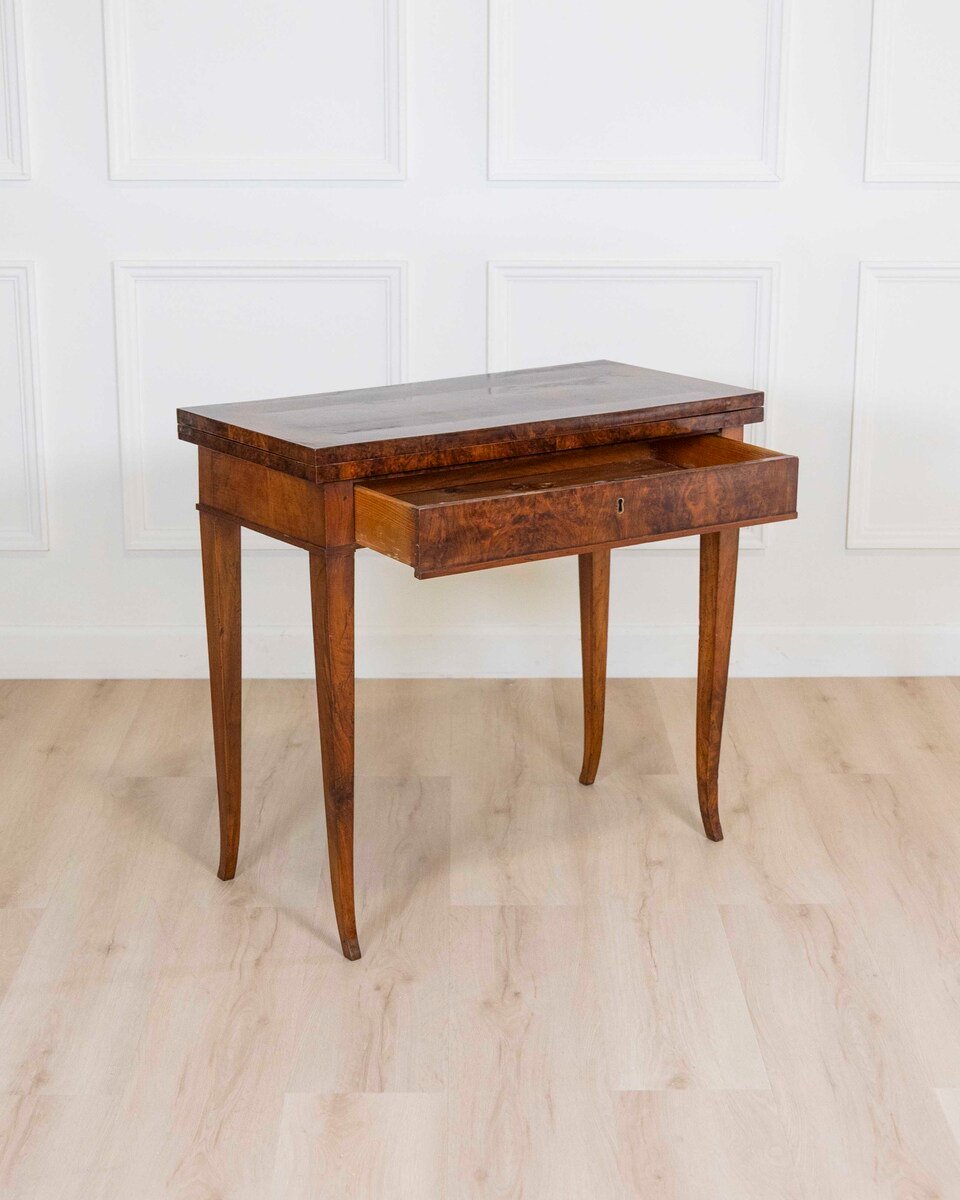 Directoire 1800 Walnut Burl Gaming Table - JAA