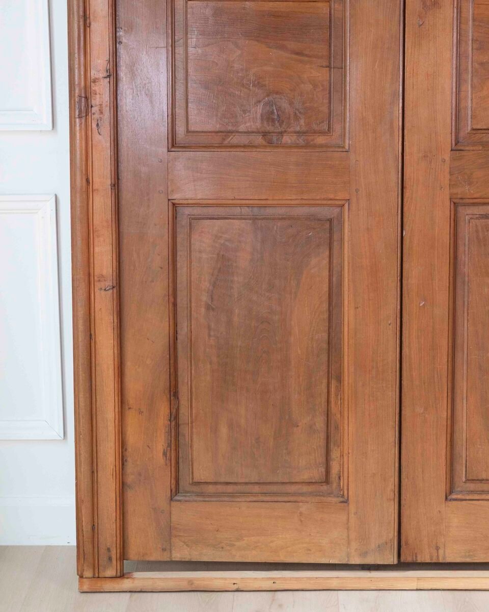 French 19th Century Double-sided Double-leaf Walnut Communication Door - JAA