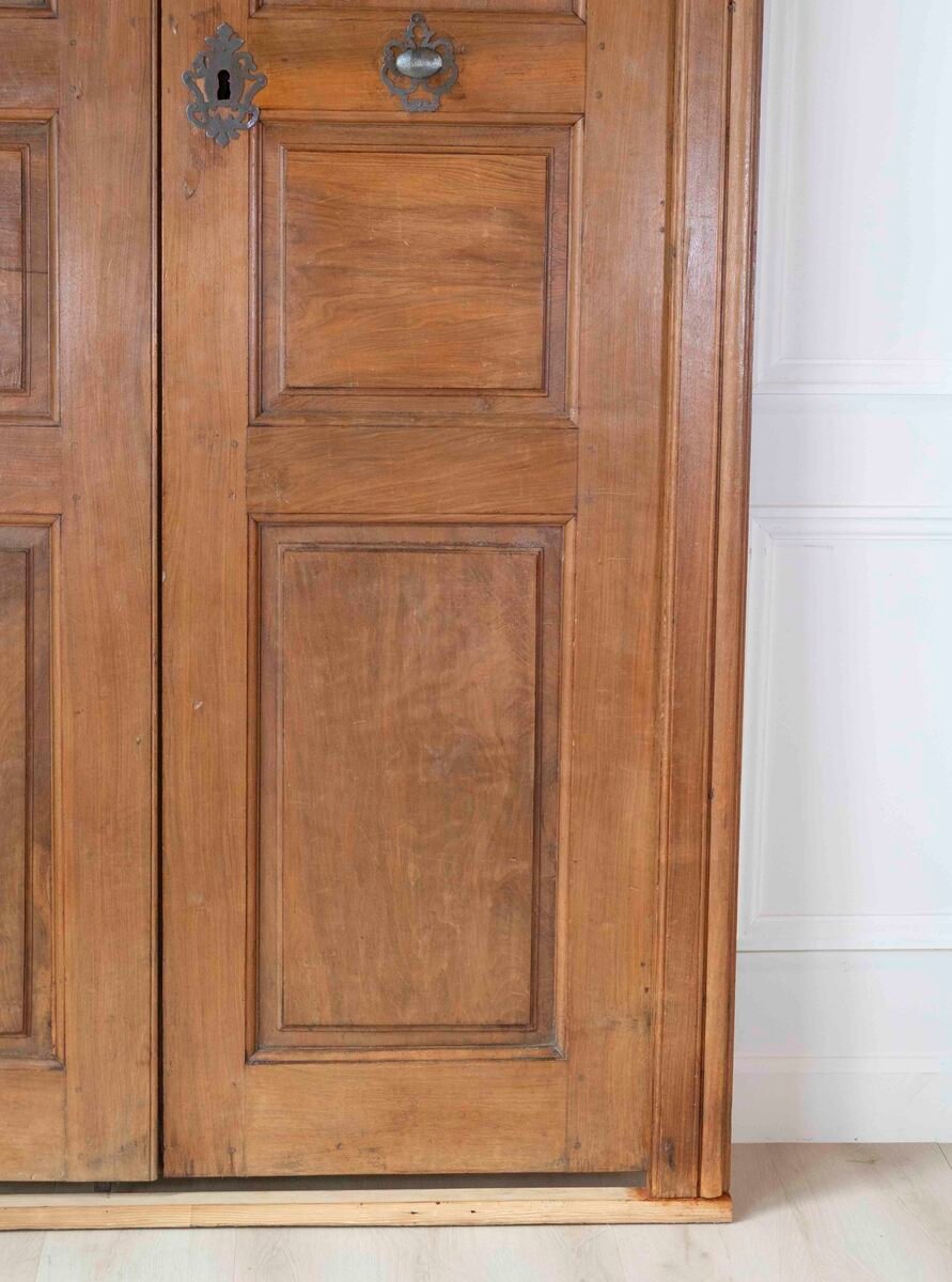 French 19th Century Double-sided Double-leaf Walnut Communication Door - JAA