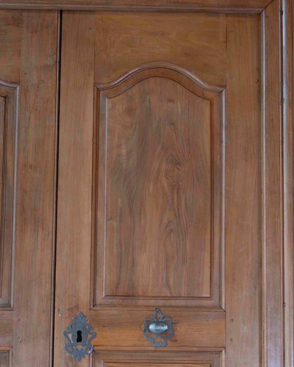 French 19th Century Double-sided Double-leaf Walnut Communication Door - JAA