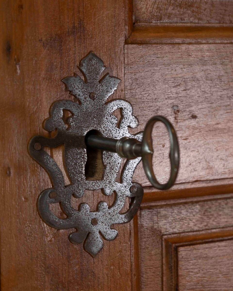 French 19th Century Double-sided Double-leaf Walnut Communication Door - JAA