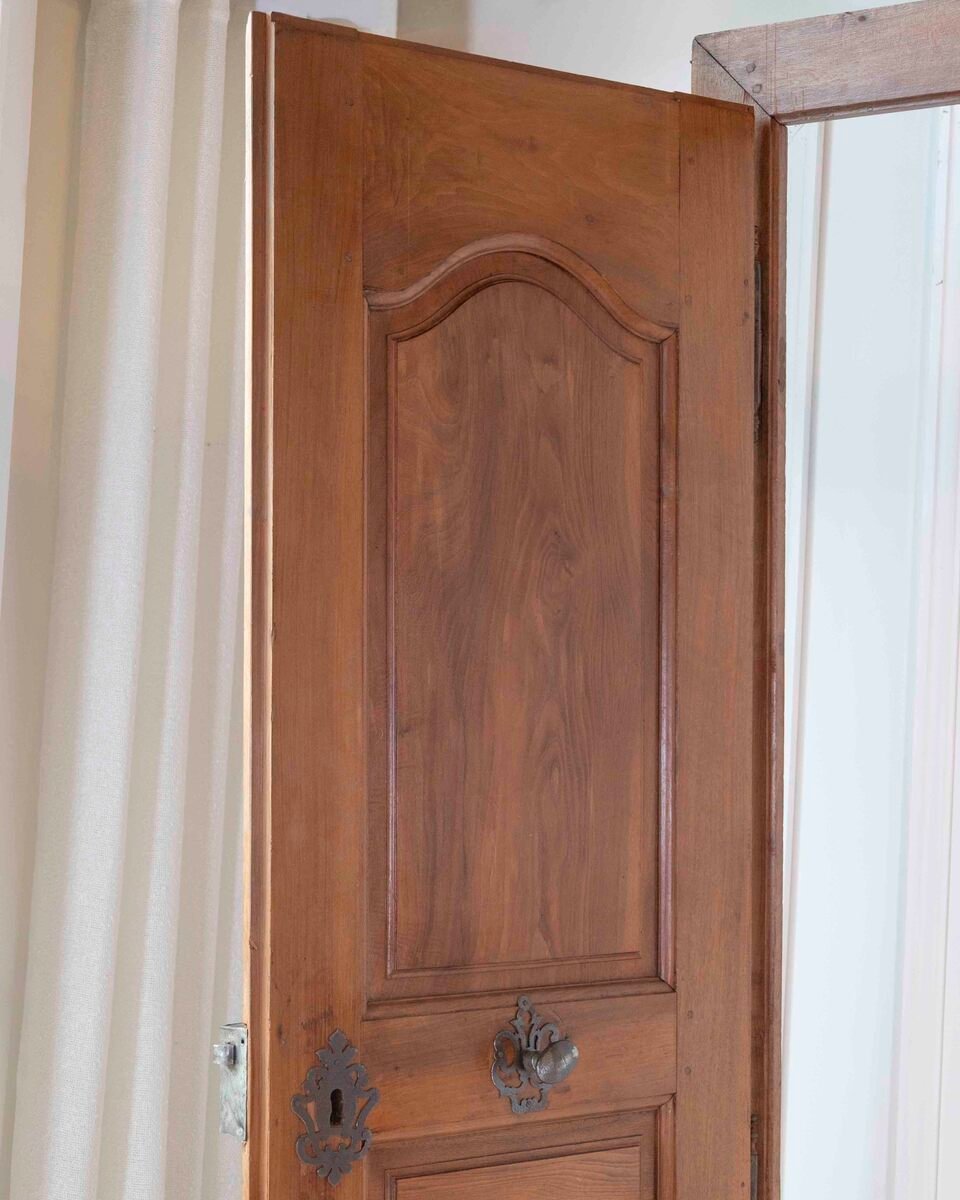 French 19th Century Double-sided Double-leaf Walnut Communication Door - JAA