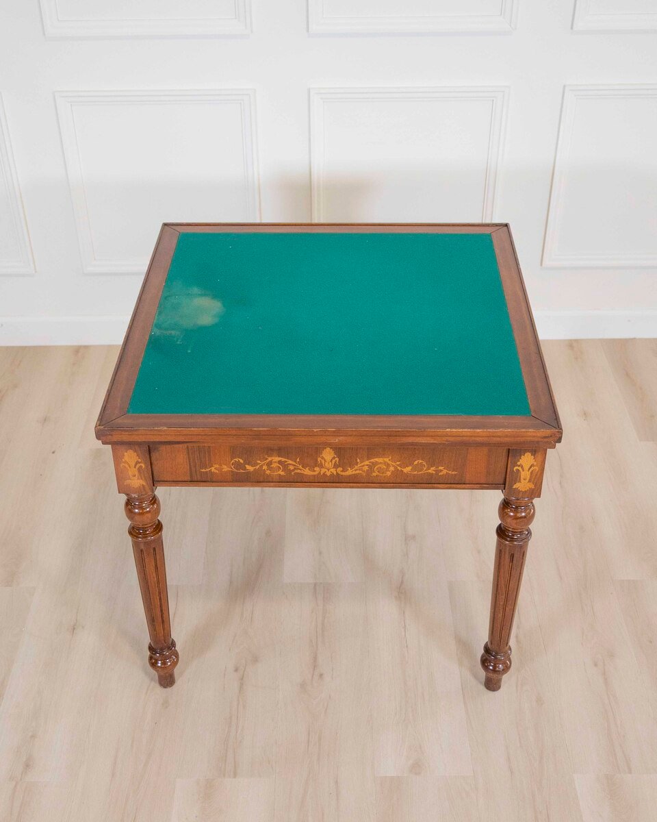 Italian 19th Century Inlaid Double-Top Game Table with Chessboard and Roulette - JAA