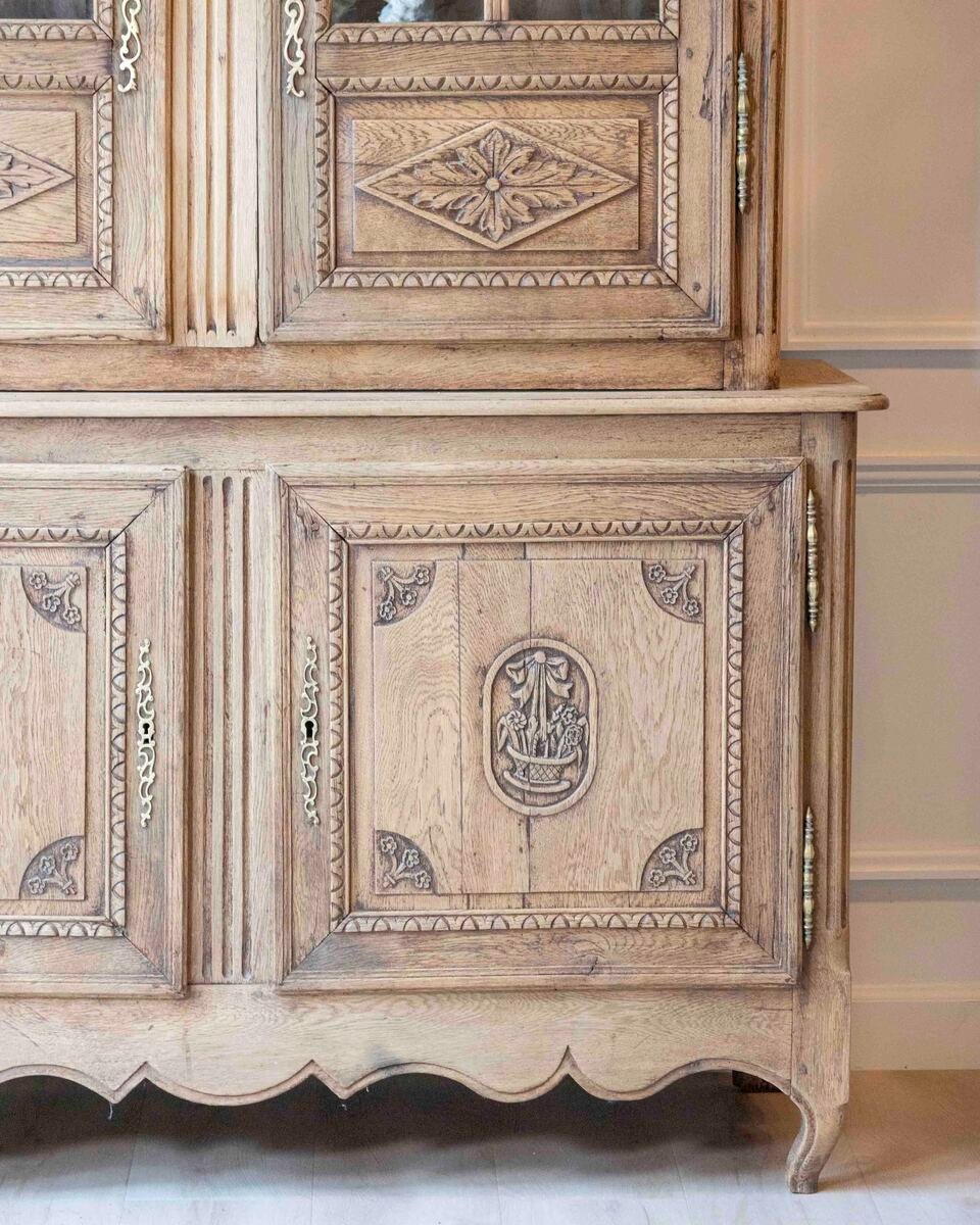 Early 19th Century Norman Carved Oak Two-Part Sideboard - JAA