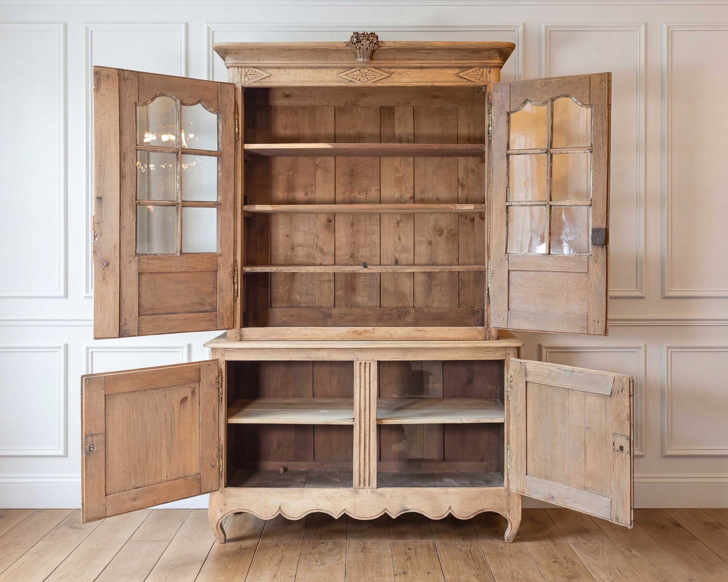 Early 19th Century Norman Carved Oak Two-Part Sideboard - JAA