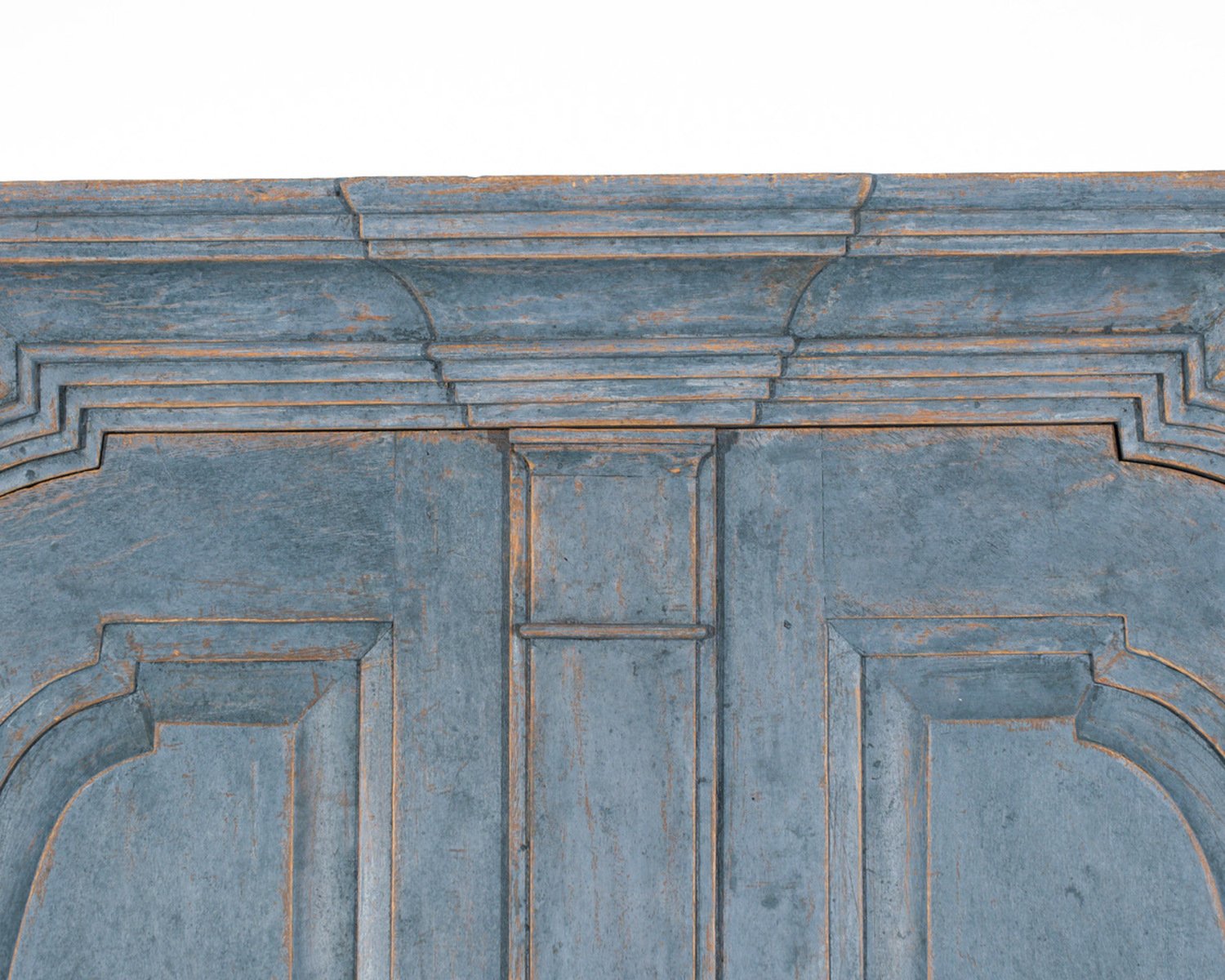 Stunning blue Scandinavian bureau, original hardware, 17th Century - JAA