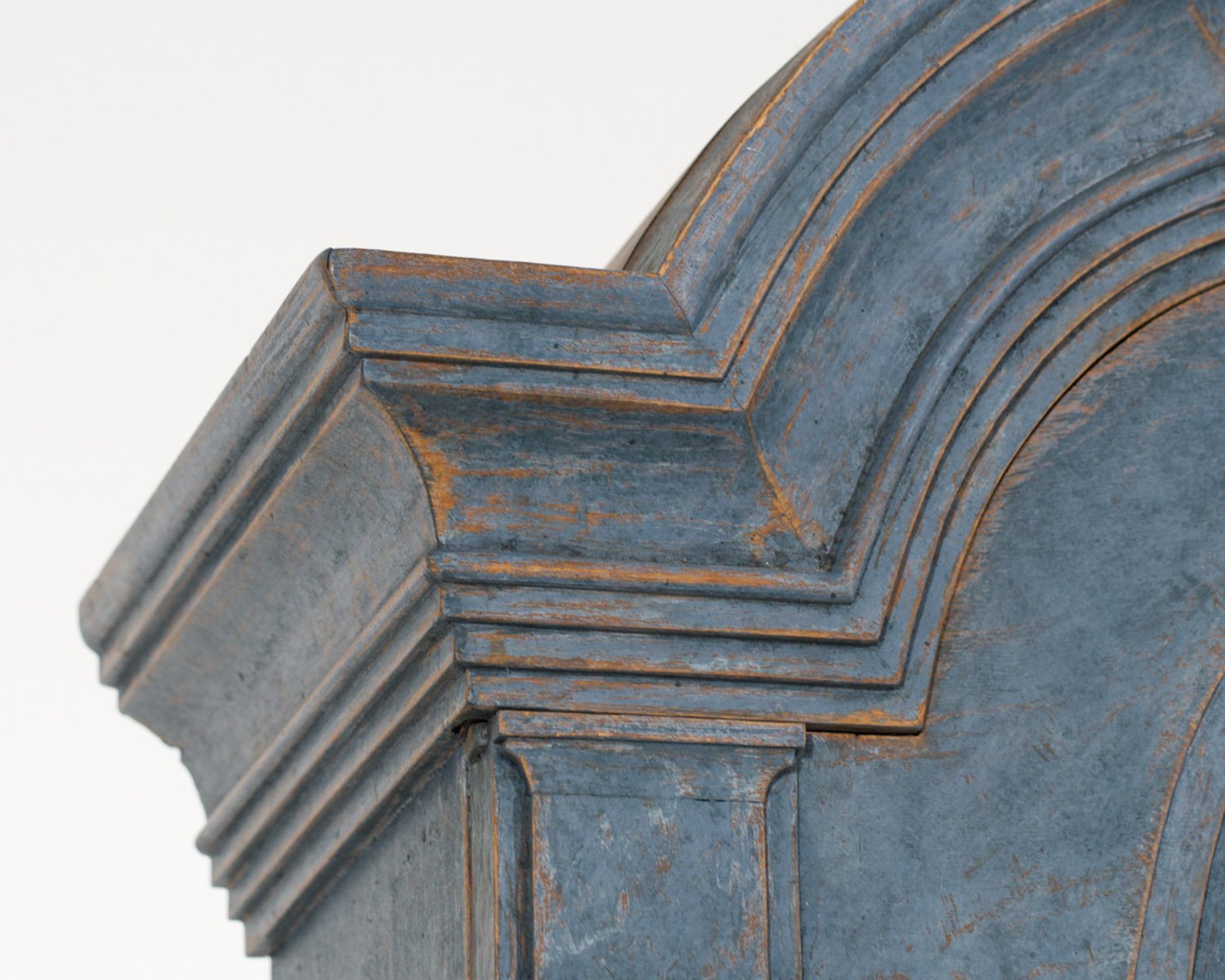 Stunning blue Scandinavian bureau, original hardware, 17th Century - JAA