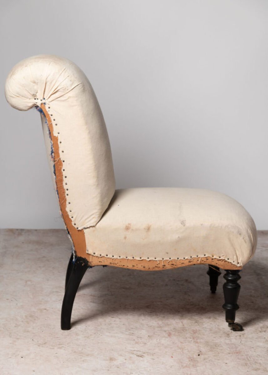 Napoleon III scroll back slipper chair - JAA