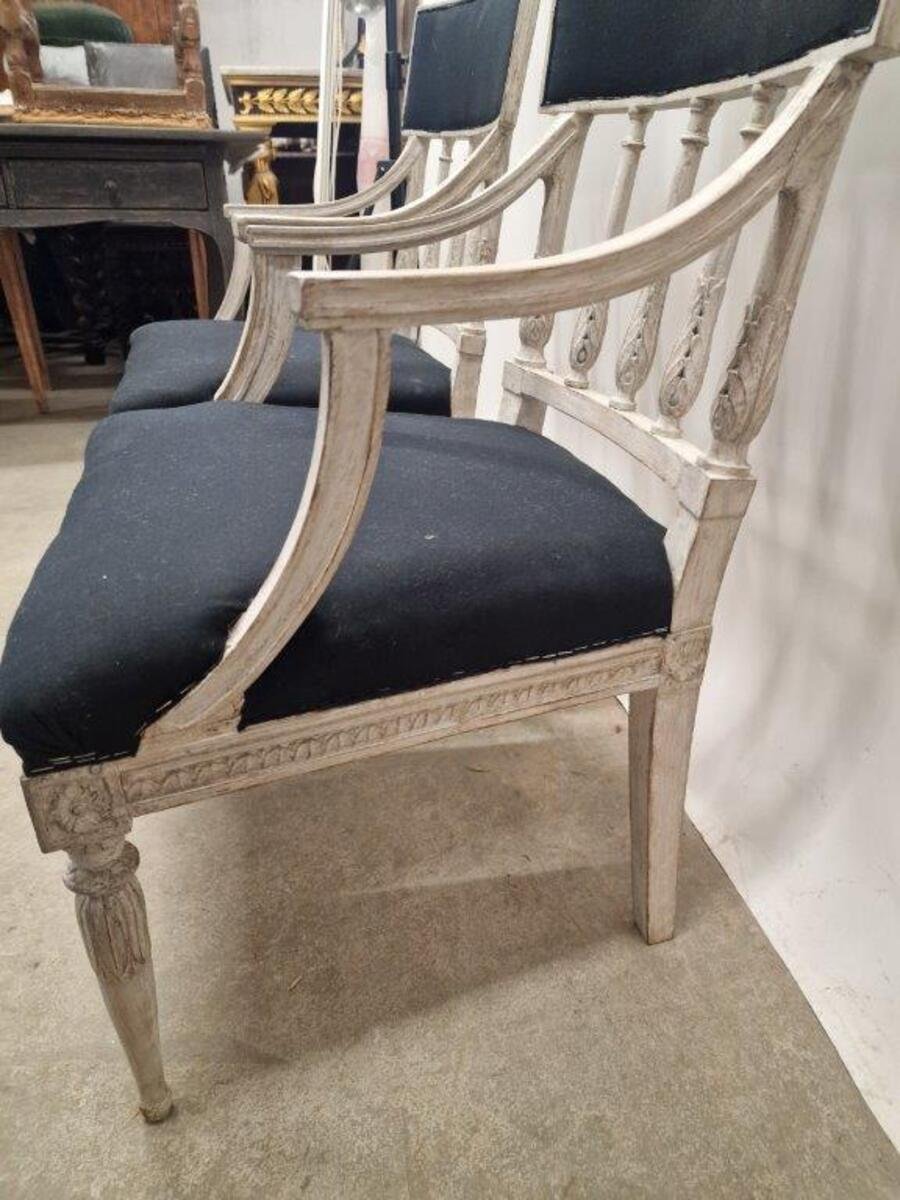 Pair of Swedish armchairs circa 1800 - JAA