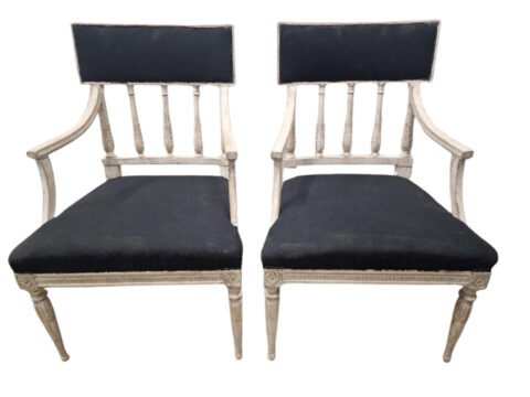 Pair of Swedish armchairs circa 1800