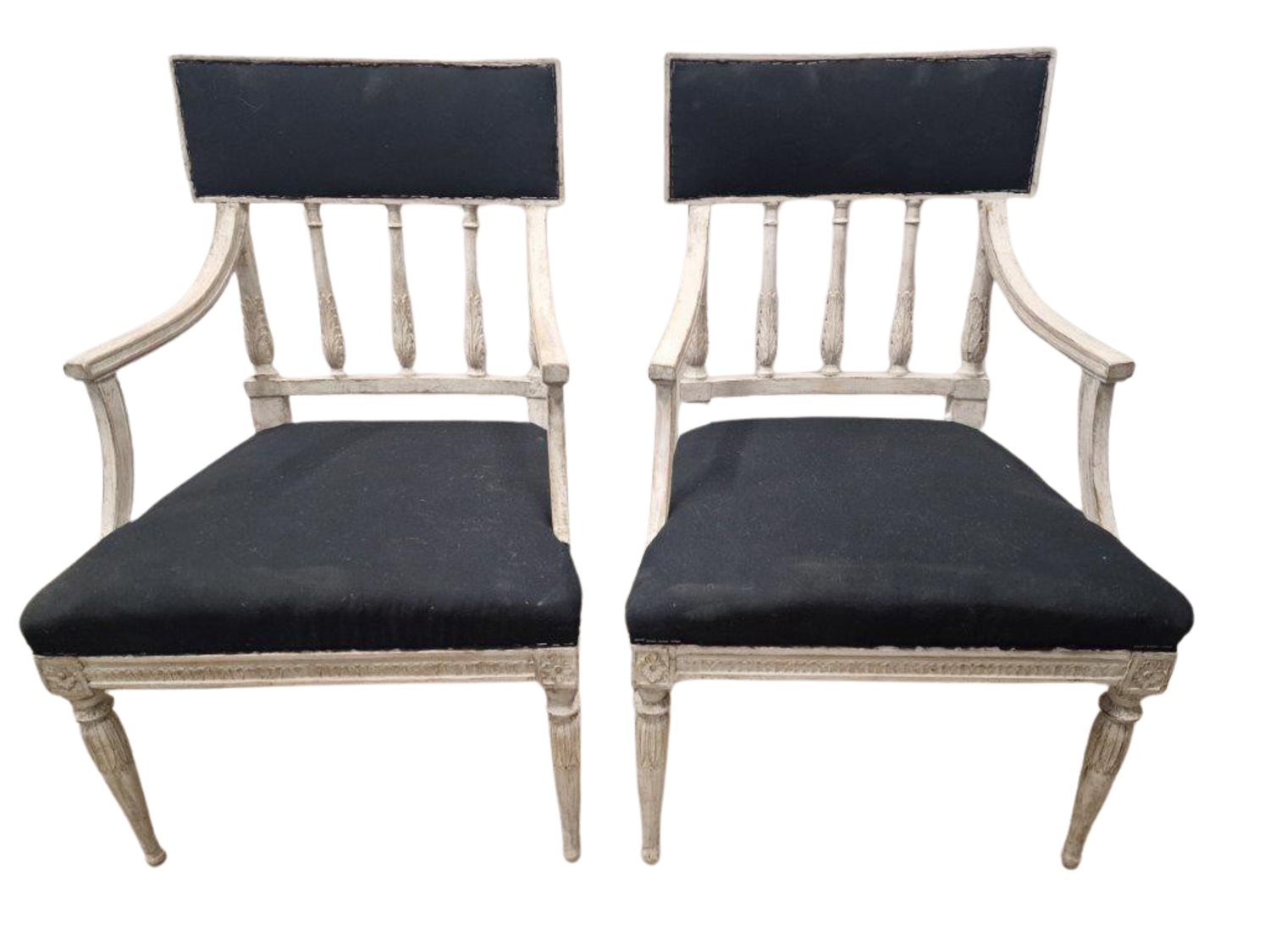 Pair of Swedish armchairs circa 1800
