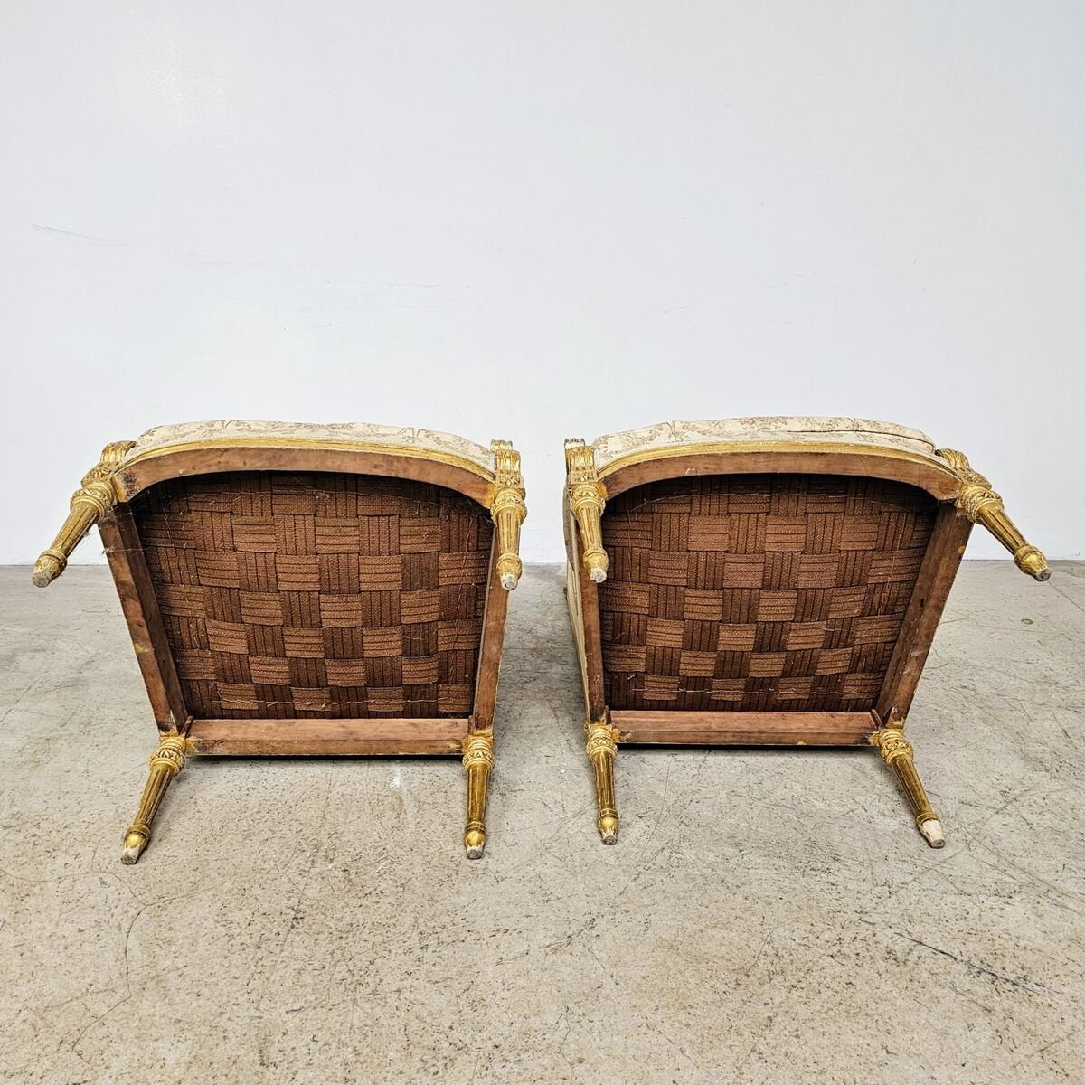 Nice pair of gilded armchairs Louis XVI style circa 1920 - JAA