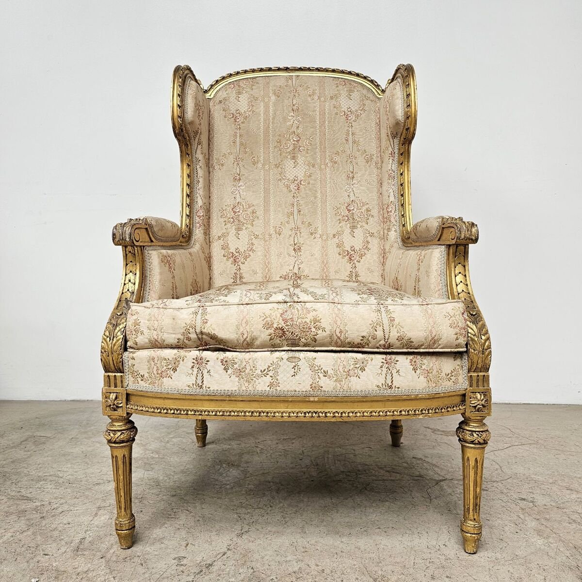 Nice pair of gilded armchairs Louis XVI style circa 1920 - JAA